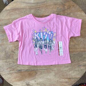 5/$20 NEW 6-6X Girls KISS Graphic Crop Tee